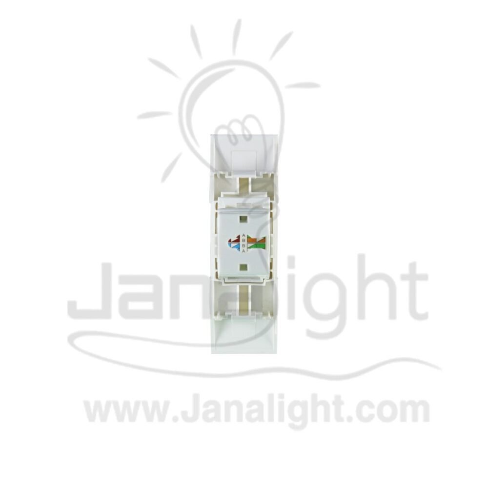 بريزة نت CAT6 ابيض 22مم نوفو White Internet socket CAT6 sas Nuovo