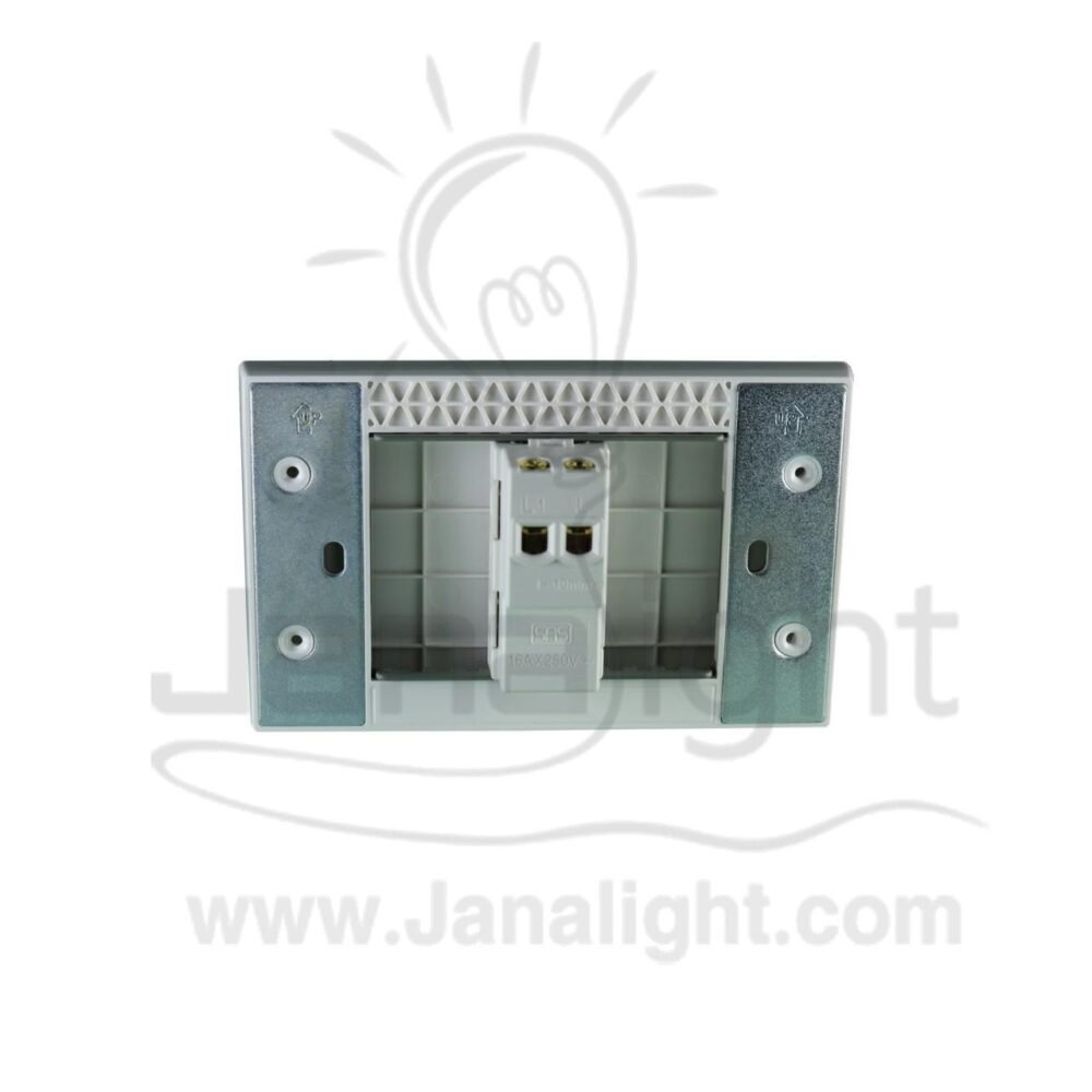 مفتاح احادي روكرعريض 16A ابيض 120مم نوفو big one way switch nuovo white