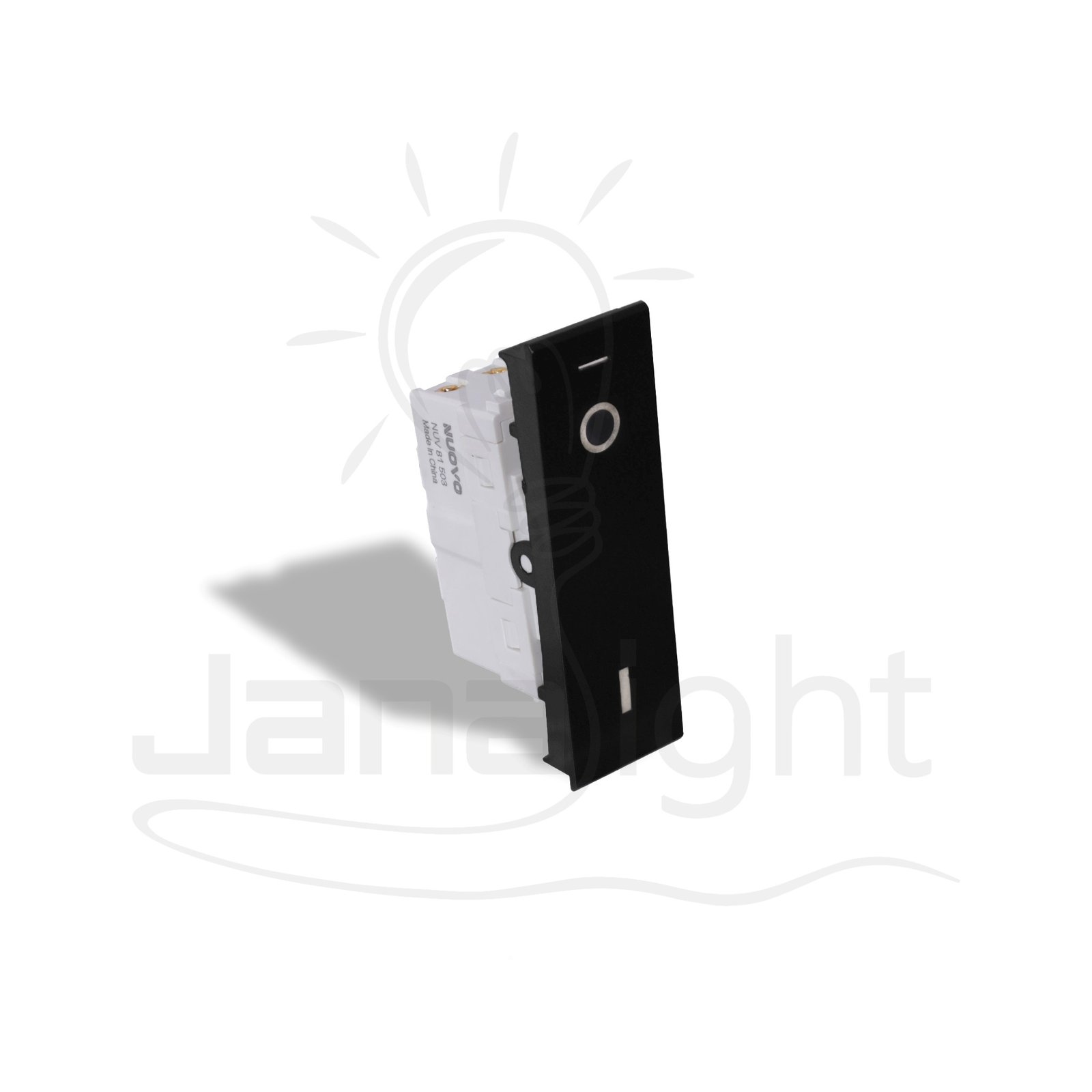 مفتاح سخان 20A اسود مط نوفو 22مم sas nuovo black water heater switch