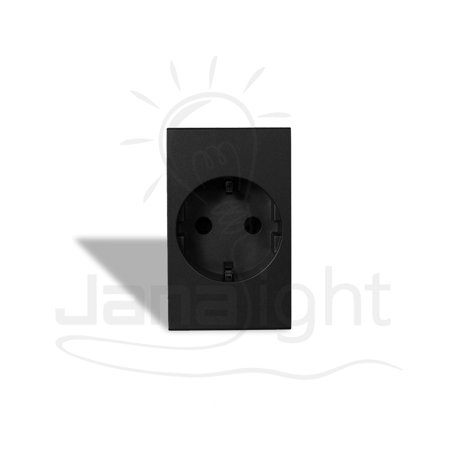 بريزة مجوفة 16A اسود مط نوفو 44مم black German socket sas nuovo