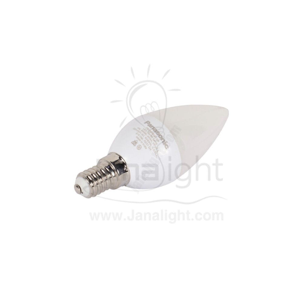 لمبة بلحة باناسونيك لد 4 وات ابيض مسنفرة M15047-EX LED candle lamp 4 watt white panasonic M15047-EX