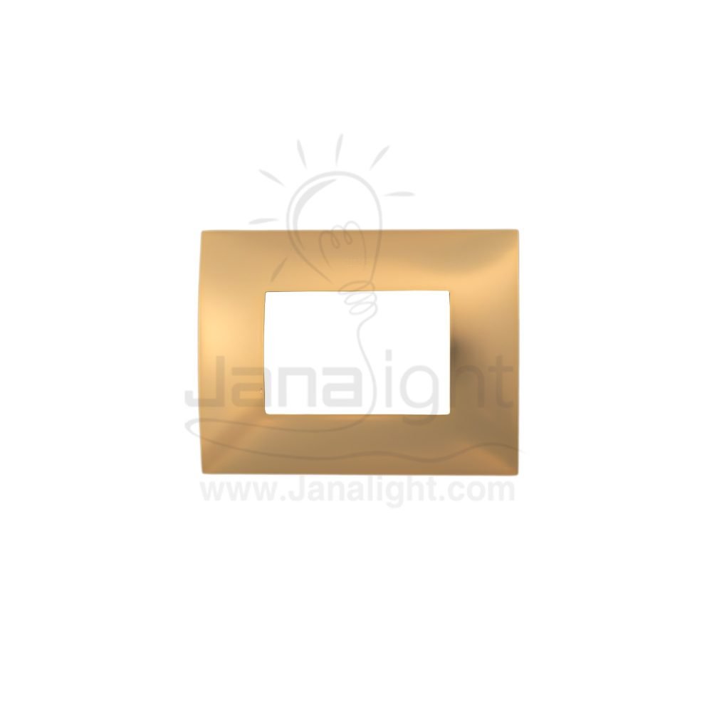 وش 3 فتحة ذهبي مط ABB 0354 ABB 3 gang screwless matt gold color wall plate cover switch