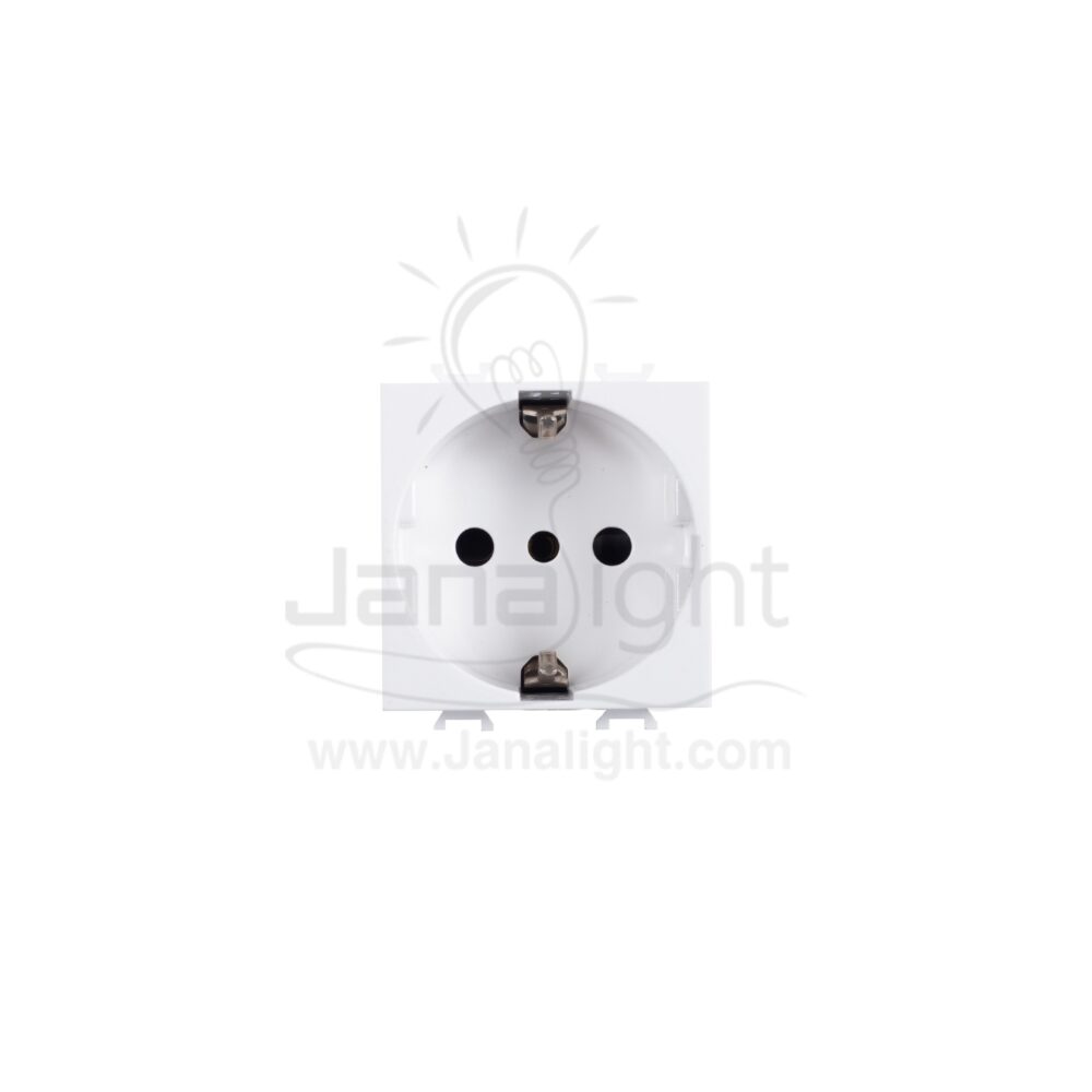 بريزة مجوفة 16 امبير ابيض ABB 1108 ABB white schuko german standard socket 16A