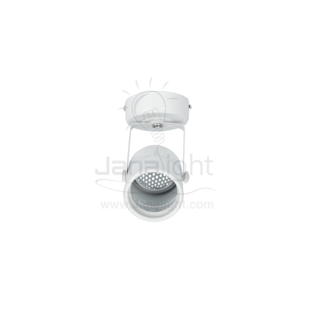 فريم سبوت سلندر فارغ شوكة مدور ابيض Cylinder spotlight frame white