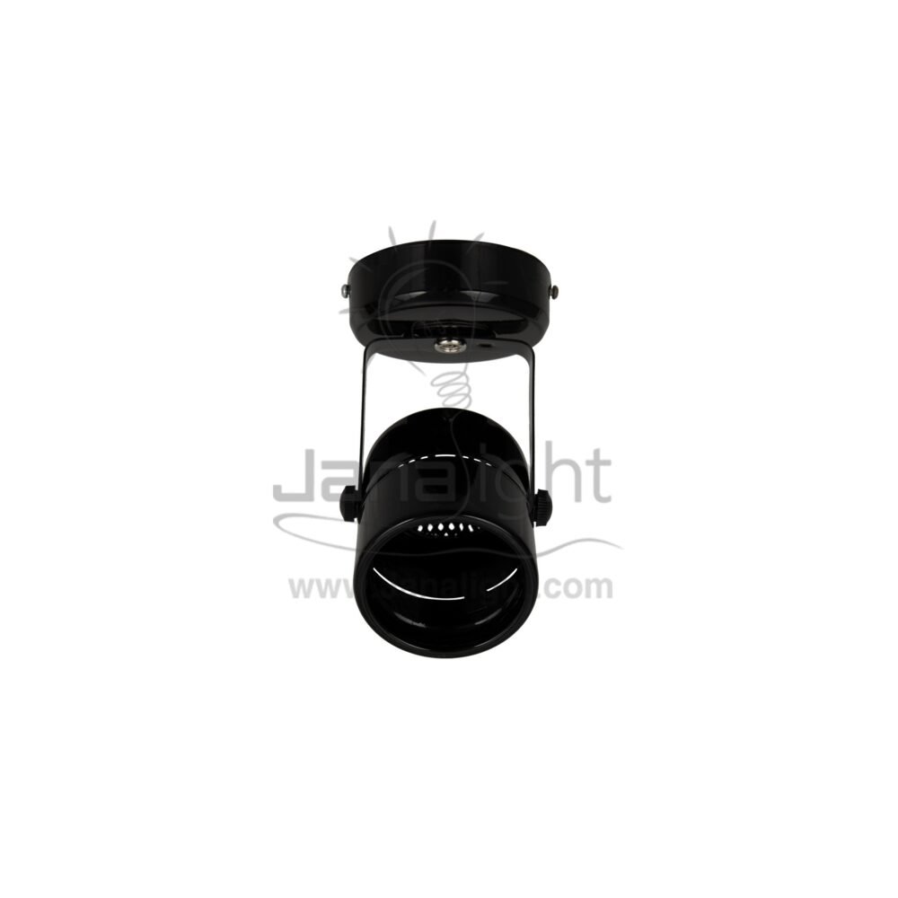 فريم سبوت سلندر فارغ شوكة مدور اسود Cylinder spotlight frame black