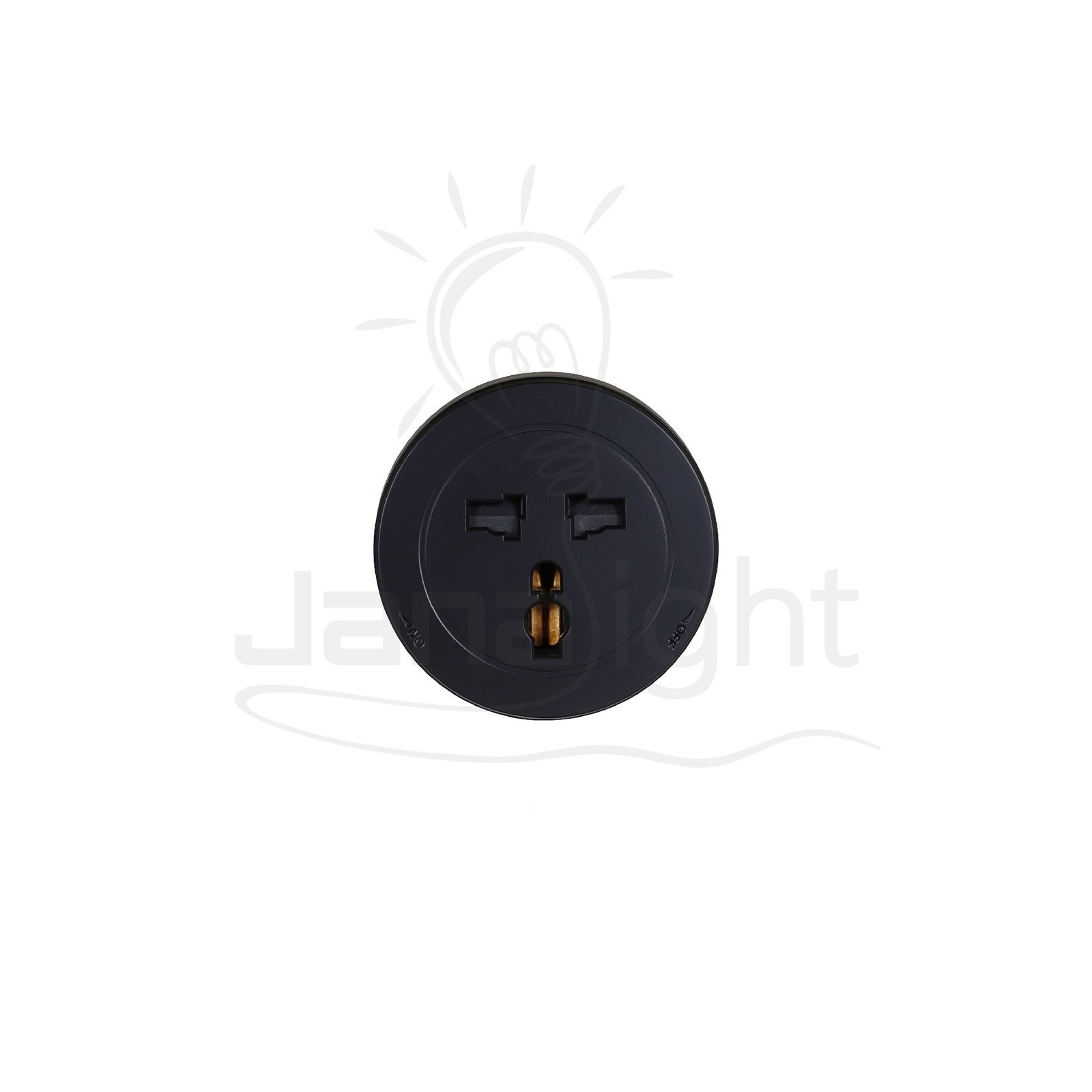 بريزة انكليزي سوكت اسود ZOYA -010 BK 16A Black wall mounted power track UK standard socket