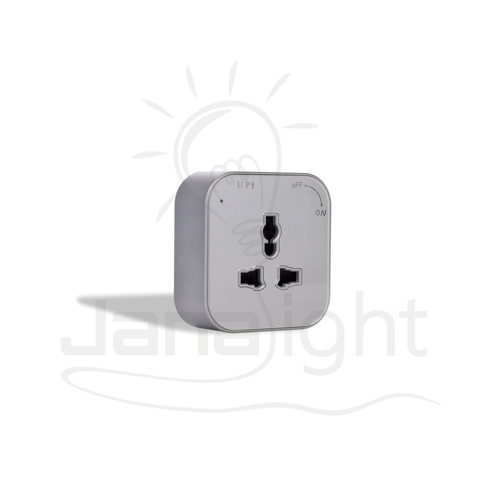 بريزة انكليزي سوكت مربع فضي ZOYA -010 BK 16A UK Square Socket Outlet Silver – ZOYA-010 BK 16A