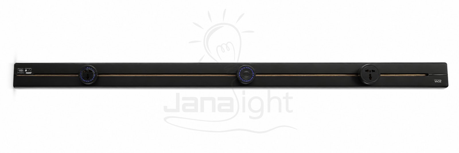عود تراك سوكت اسود متر ونص مع بريزة سوكت انجليزي ومجوفة ومدخل سوكت type-c و usb Track Socket black 1.5m with English socket + German socket + Type-C socket input and USB port