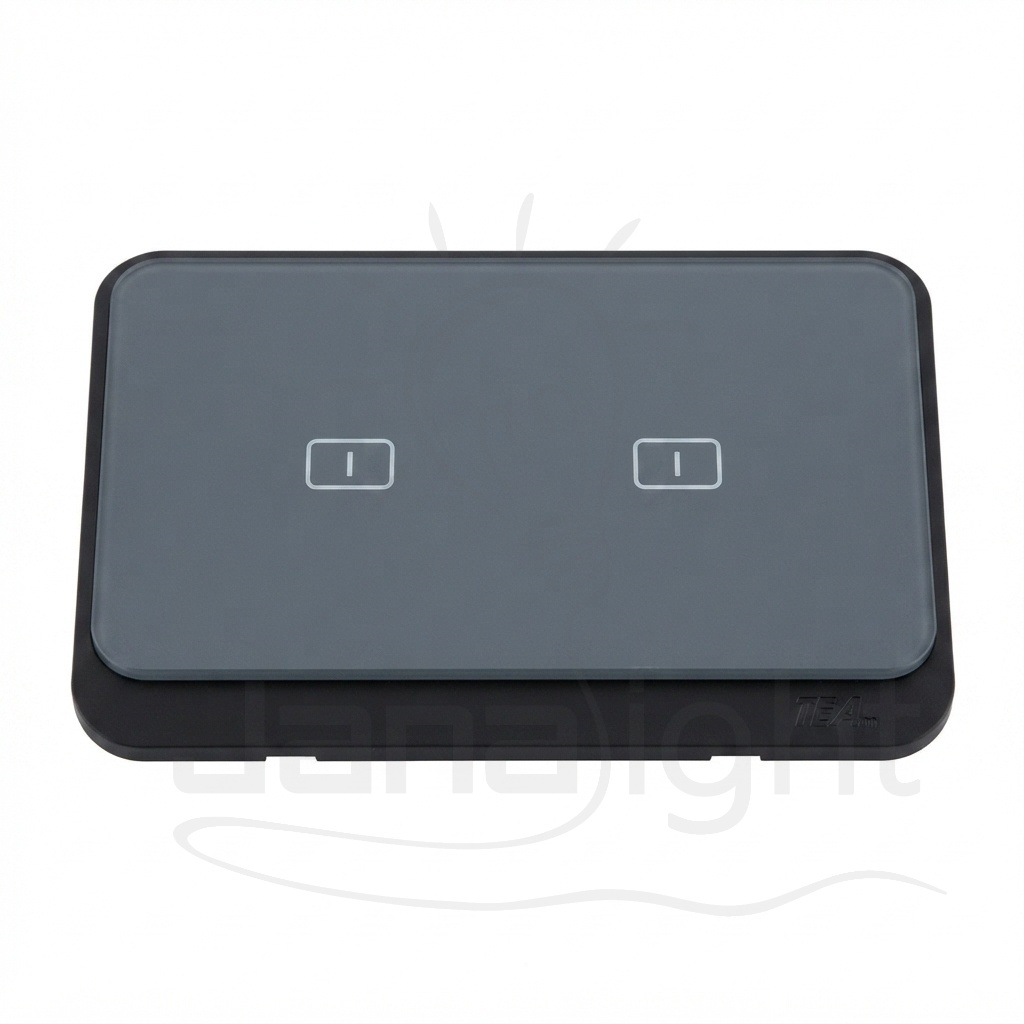 مفتاح تاتش مجوز سمارت هوم اسود Wi-Fi اوسا لوكس اونو Touch switch dual smart home black Wi-Fi Osa Lux Uno