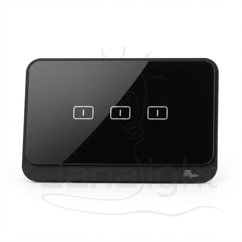 مفتاح تاتش ثلاثي سمارت هوم اسود Wi-Fi اوسا لوكس اونو BLACK-O.LUX Osa Lux Uno BLACK-O.LUX Smart Home Triple Touch Key Black Wi-Fi