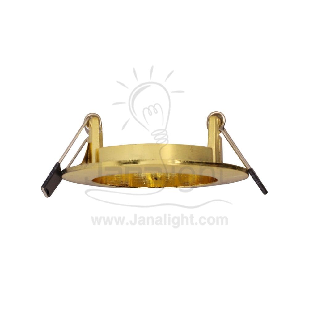 سبوت لايت ثابت 5.5 سم ذهبي لامع Fixed Shiny Gold 5,5 SpotLight Frame