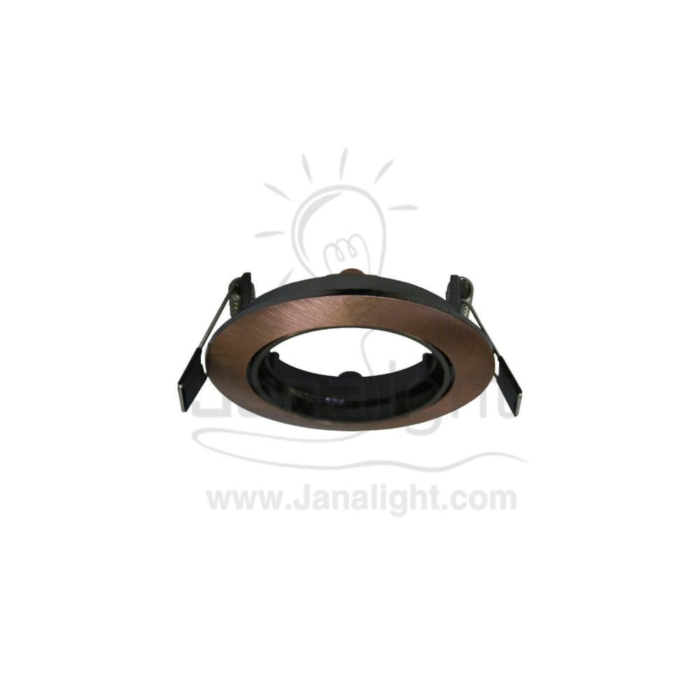 سبوت متحرك 7.5 سم مدور نحاسي pivoting copper round frame spotlight