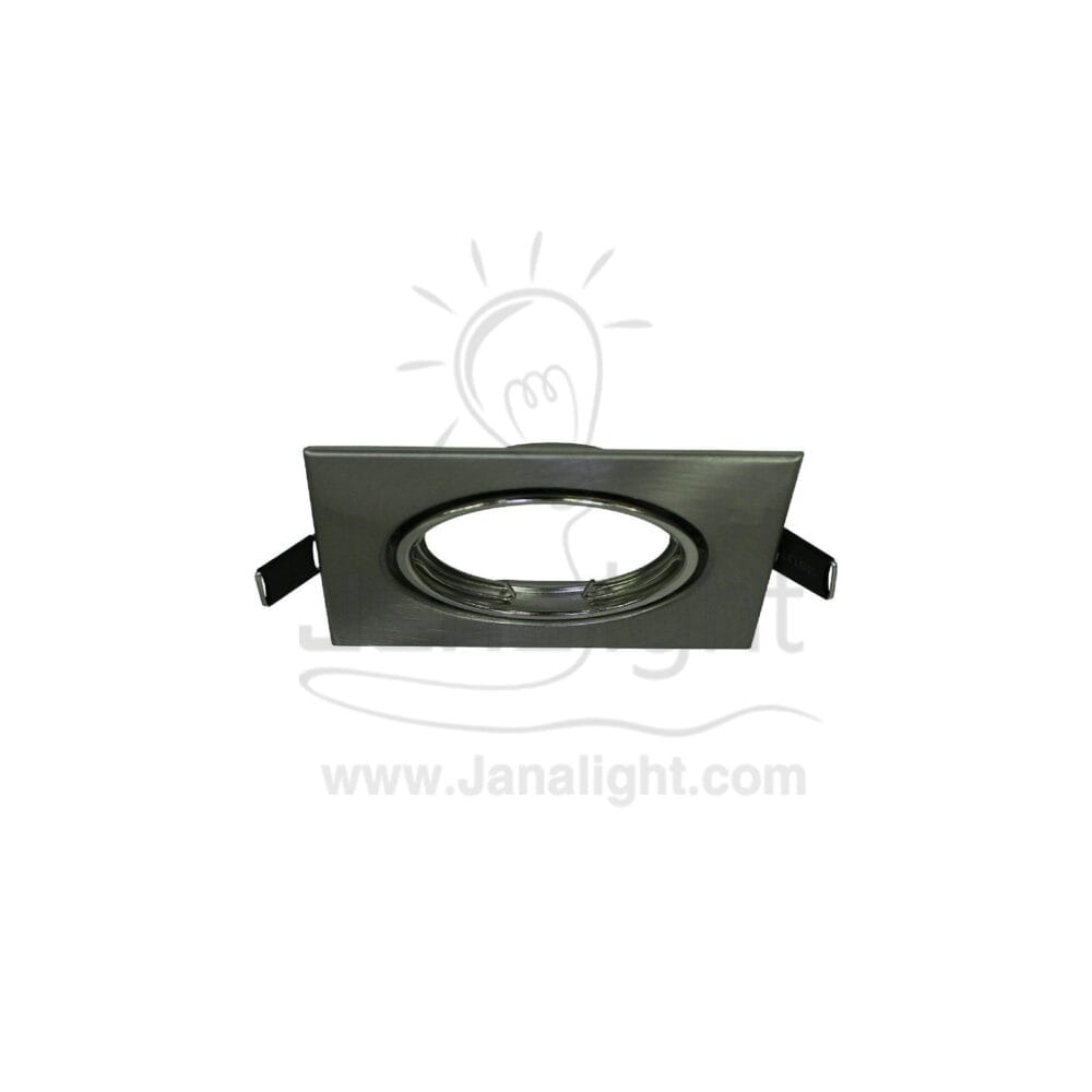 سبوت مربع متحرك 7.5 فضي مط pivoting square frame spotlight , 7.5 cm