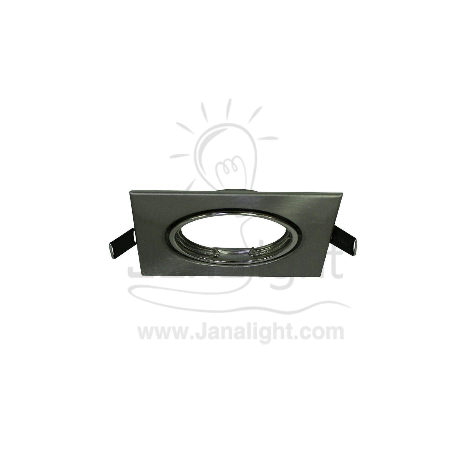سبوت مربع متحرك 7.5 فضي مط pivoting square frame spotlight , 7.5 cm