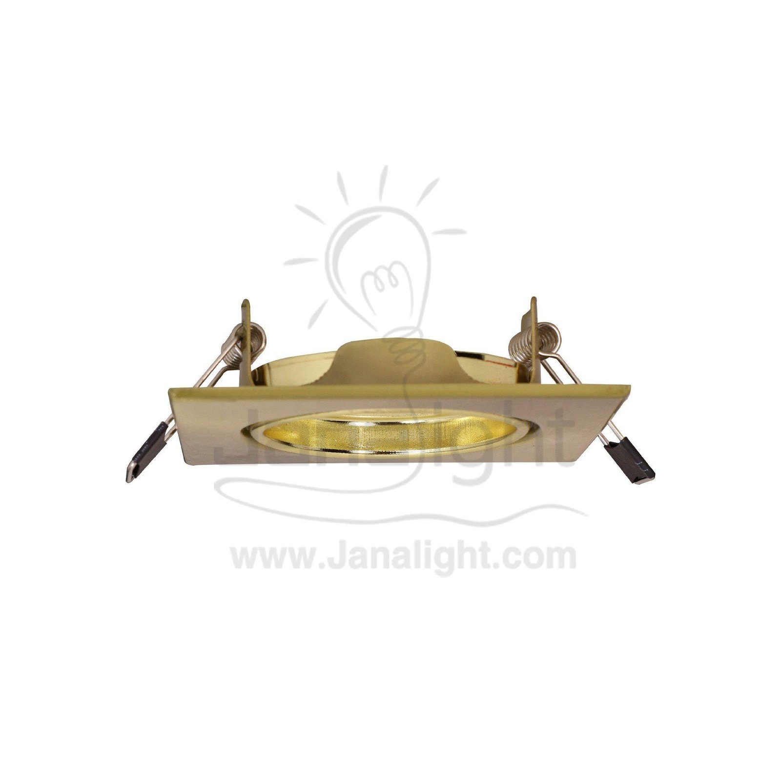 سبوت مربع متحرك 7.5 ذهبي مط pivoting square frame spotlight , 7.5 cm
