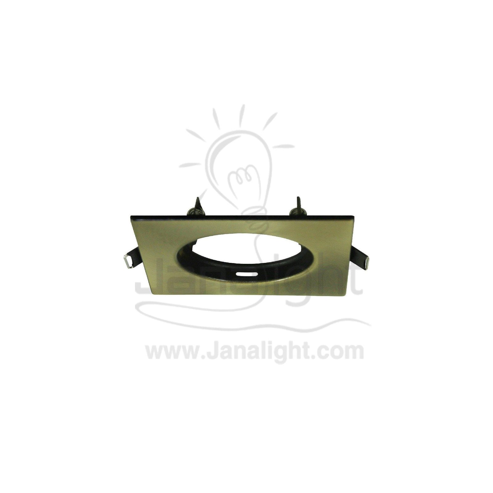 سبوت مربع ثابت 5.5 اكسيدي اصفر fixed square frame spot light, 5.5 cm