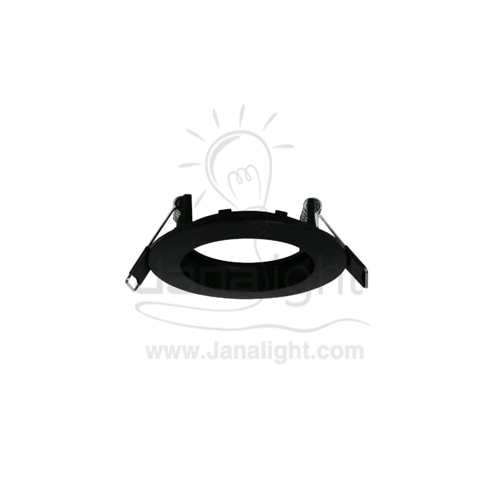 سبوت ثابت 5.5 سم مدور اسود مط fixed black round frame spotlight 5.5 cm