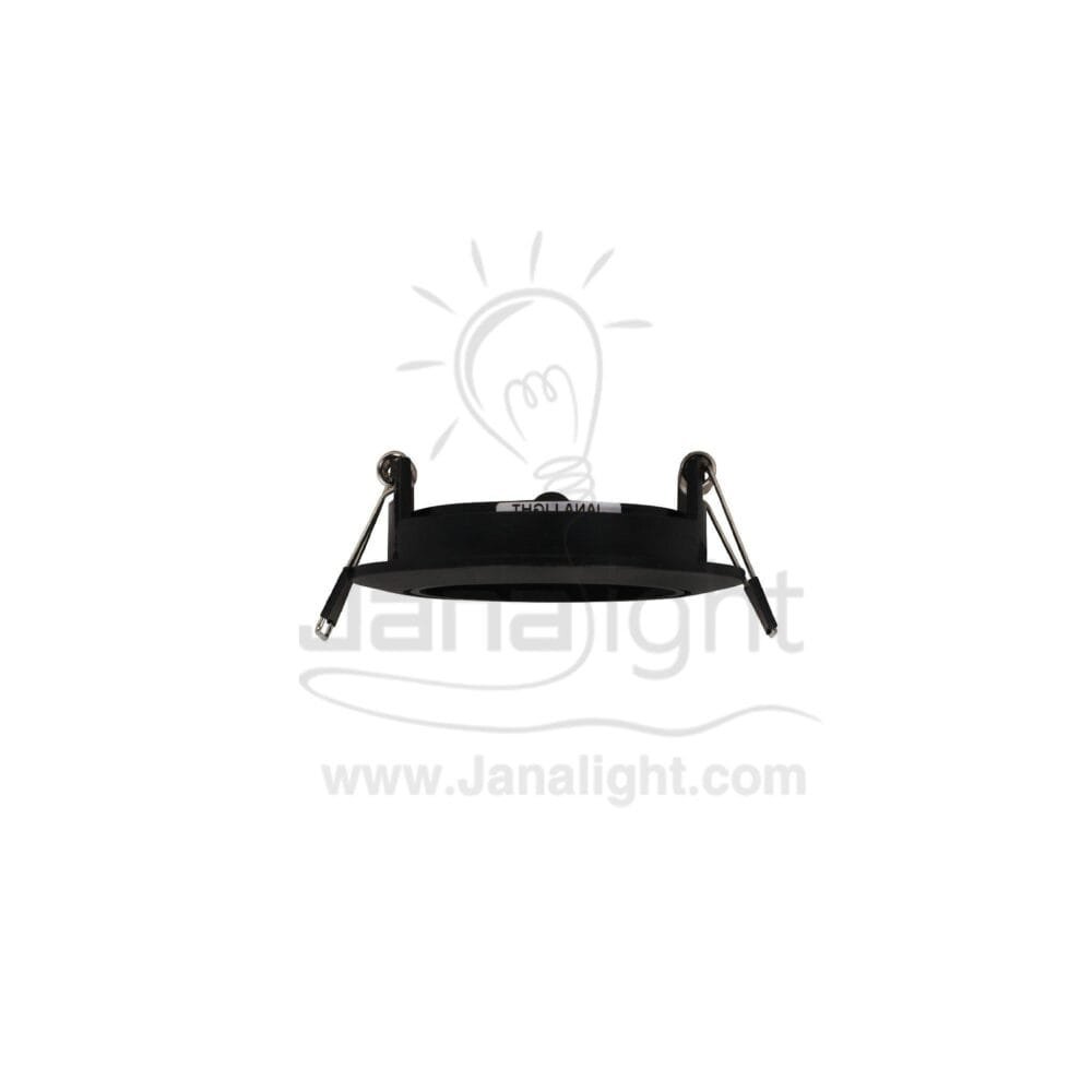 سبوت متحرك 7.5 سم مدور اسود مط pivoting black round frame spotlight 7.5