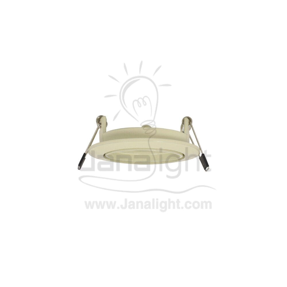 سبوت متحرك 7.5 سم مدور بيج pivoting round beige frame spotlight 7.5 cm