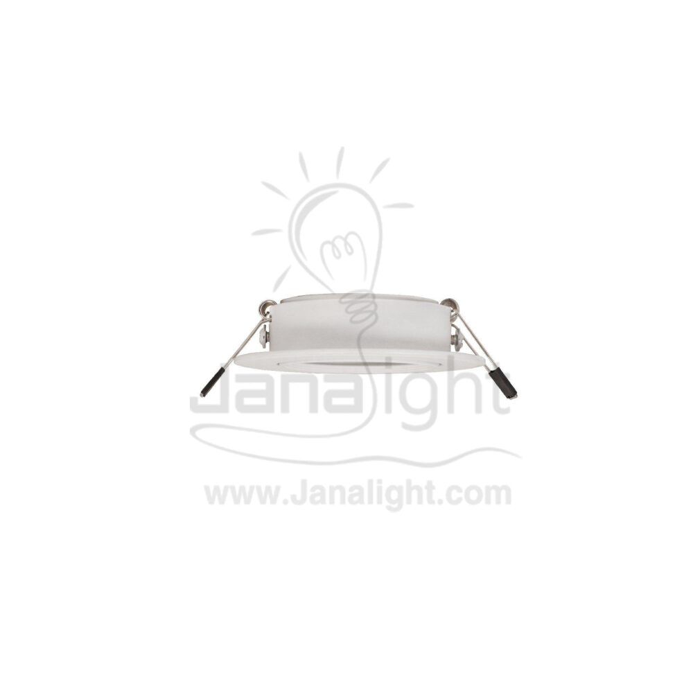 سبوت لايت مدور ابيض فارغ المنيوم جنى لايت Round White Aluminium JANALIGHT SpotLight Frame