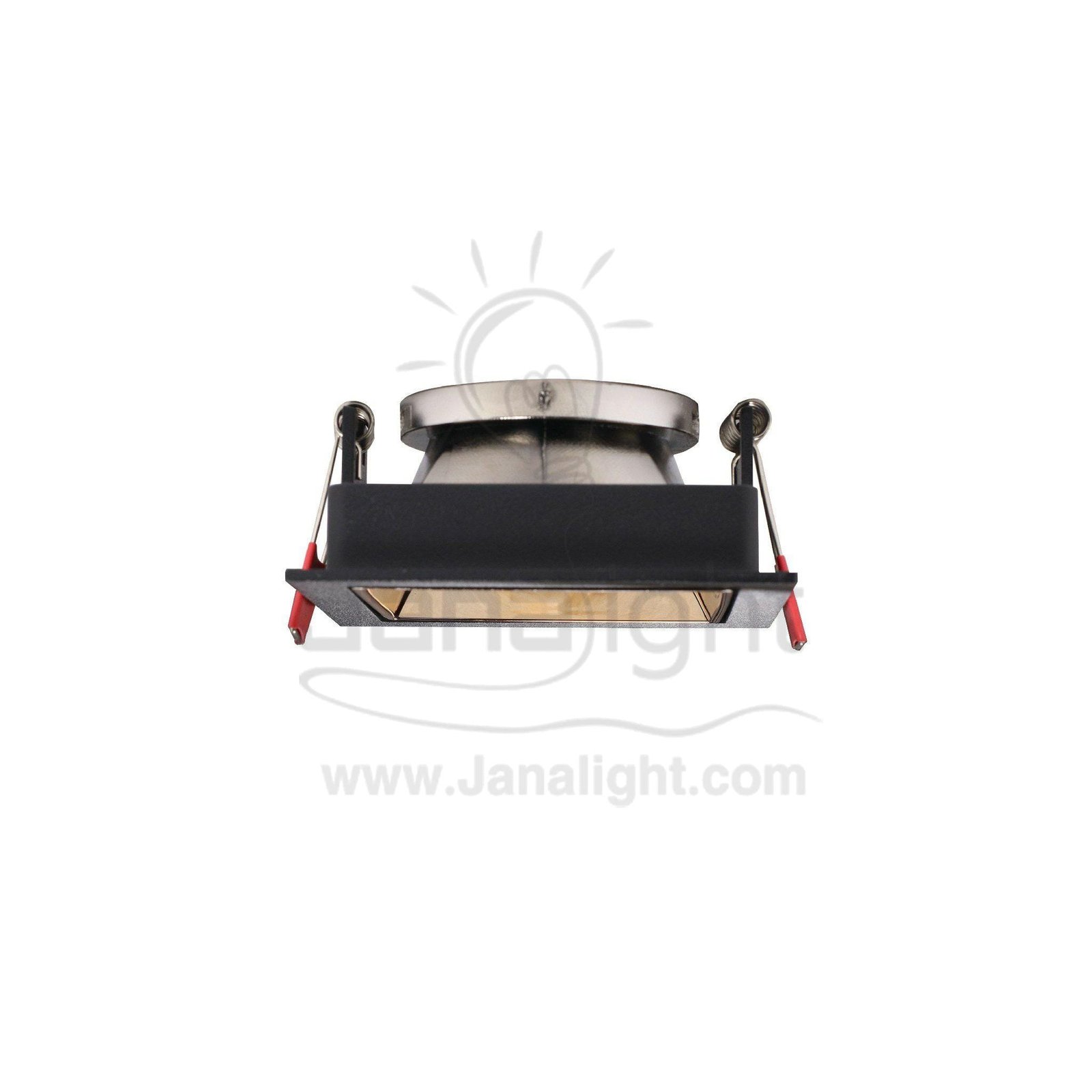 سبوت لايت فارغ 7.5 مربع اسود ذهبي لامع Square Black/Shiny Gold SpotLight Frame