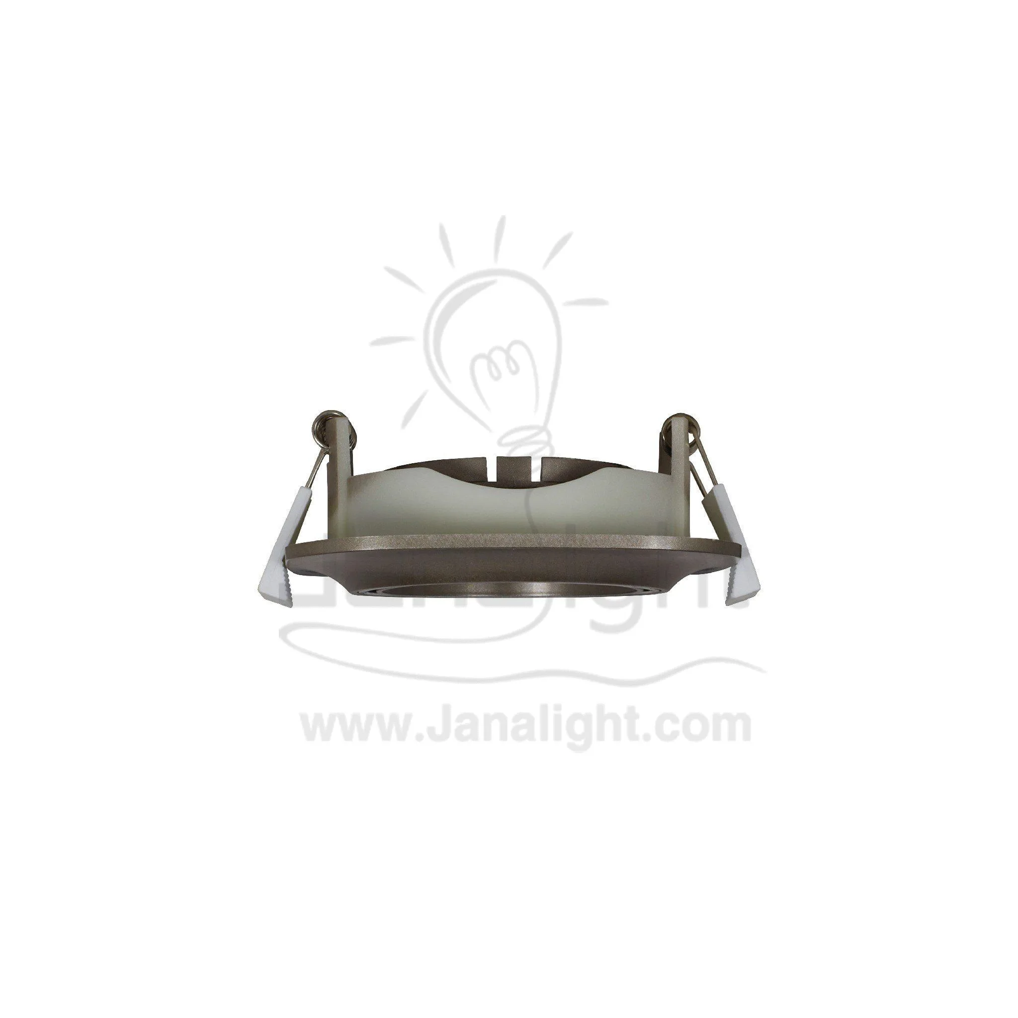 سبوت لايت مربع فارغ برونز مط - فضي لميع Square Matt Bronze/Shiny Silver Bareeq Spotlight Frame