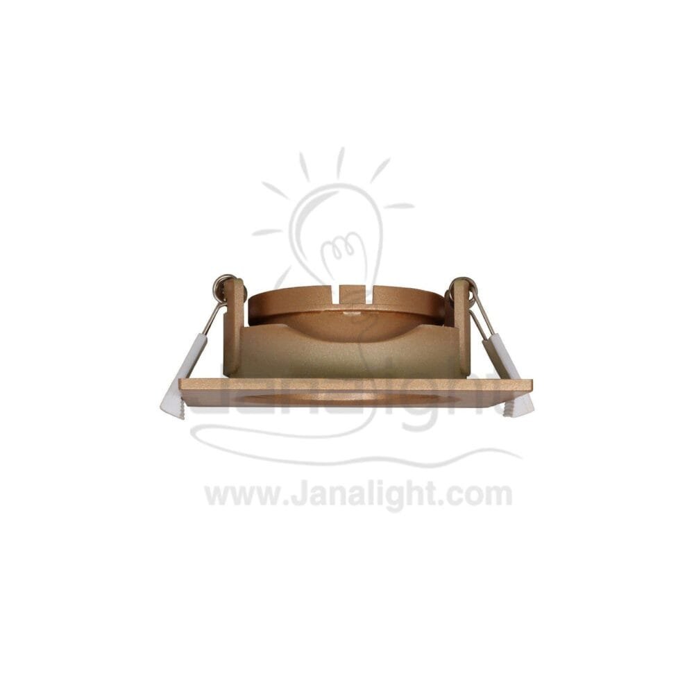 سبوت لايت مربع فارغ بلاستك متحرك نحاسي مط Square Plastic Matt Copper Rotatable Bareeq SpotLight Frame