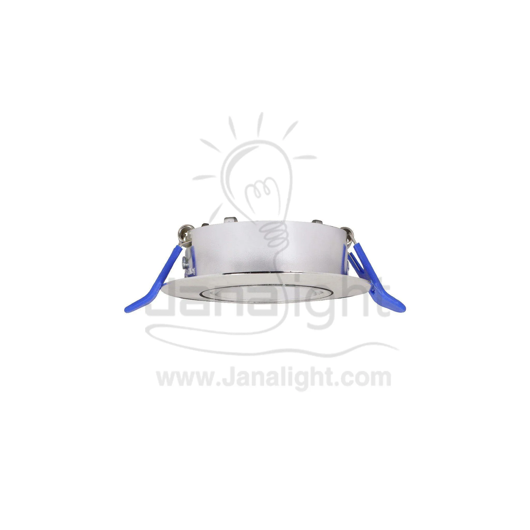 سبوت لايت فارغ 7.5 مدور بلاستك فضي لامع * فضي كونو Round Plastic Shiny Silver/Silver Cono 7,5 Spotlight Frame