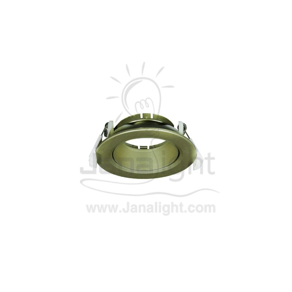 سبوت مدور فارغ بلاستك متحرك شمباني مط بريق BQ 02 - 11 square gold pivoting recessed frame spotlight 9 cm