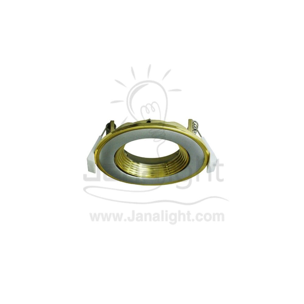 سبوت مدور متحرك فارغ مدرج ذهبي لميع - فضي مط بريق BQ-2-14 recessed gold & silver body color frame spotlight 9cm