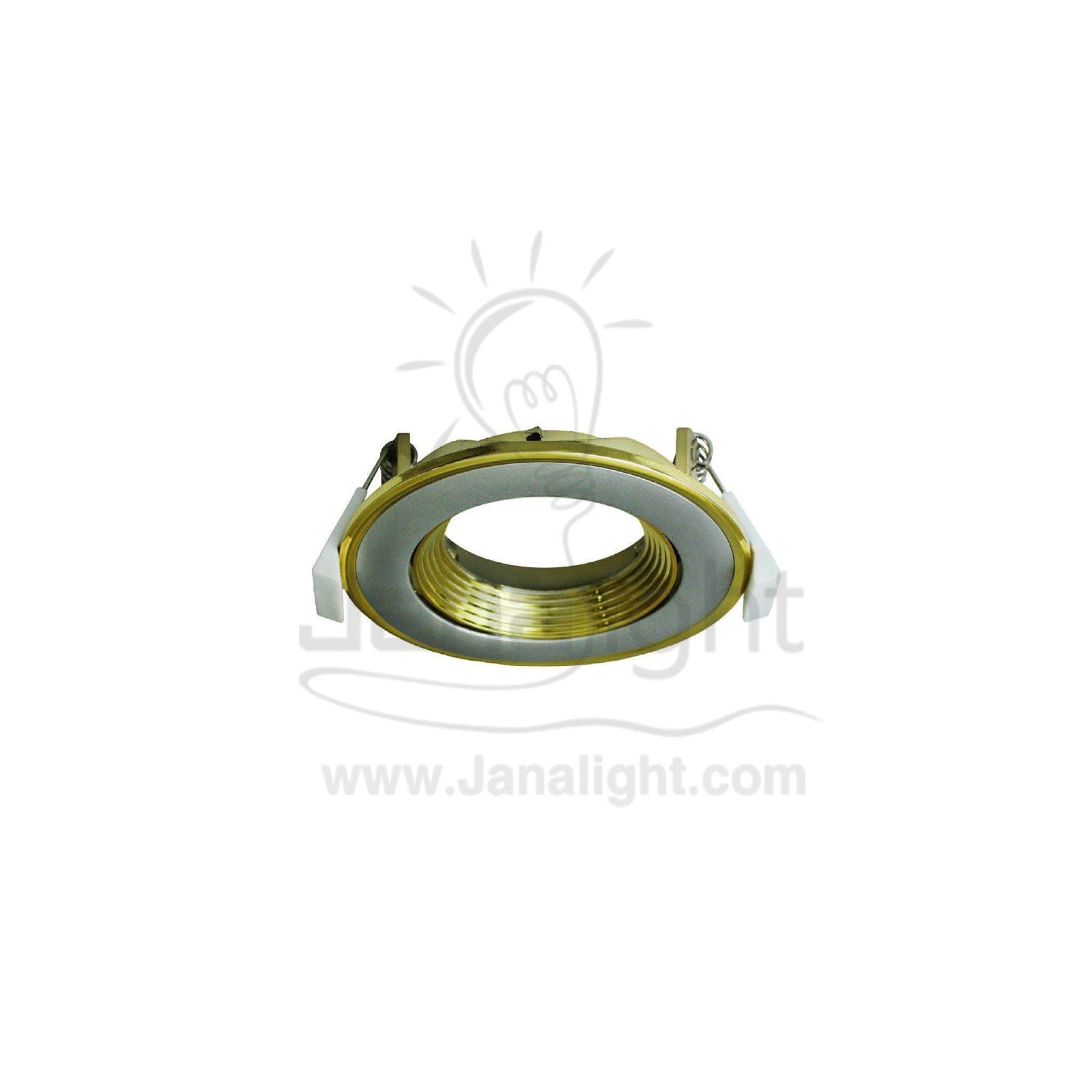 سبوت مدور متحرك فارغ مدرج ذهبي لميع - فضي مط بريق BQ-2-14 recessed gold & silver body color frame spotlight 9cm