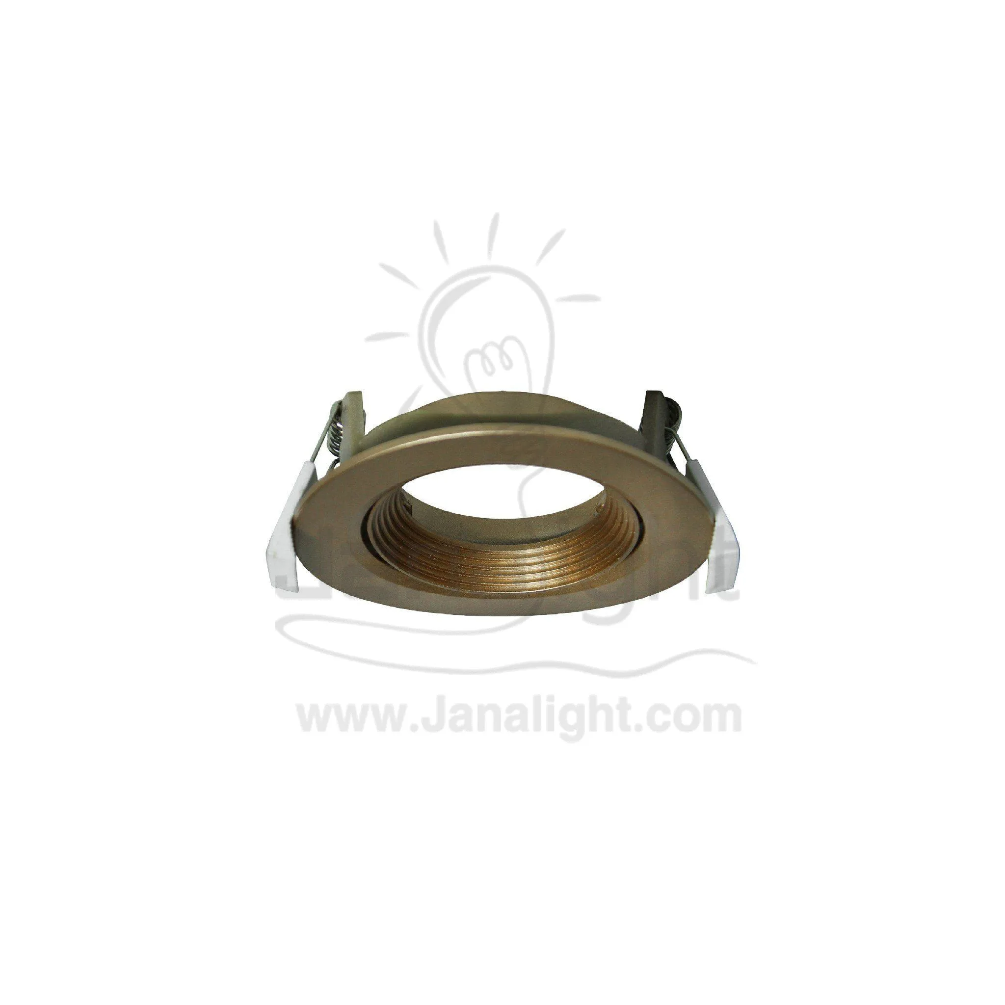 سبوت مدورفارغ بلاستك نحاسي متحرك مدرج بريق Bq 02 - 03 Pivoting Recessed Copper Frame Spotlight 9 Cm