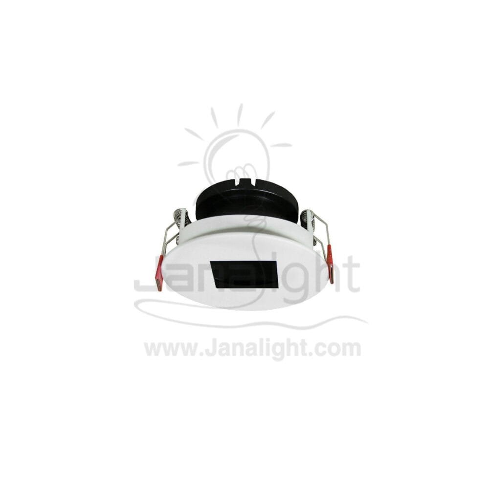 سبوت لايت فارغ 7.5 سم هندسي ابيض مدور (فتحة مربعة ) Round White 7,5 (Square Hole) SpotLight Frame