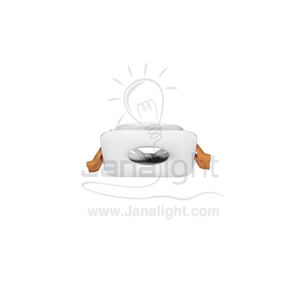 سبوت لايت فارغ 7 سم مربع ابيض Square White 7 SpotLight Frame