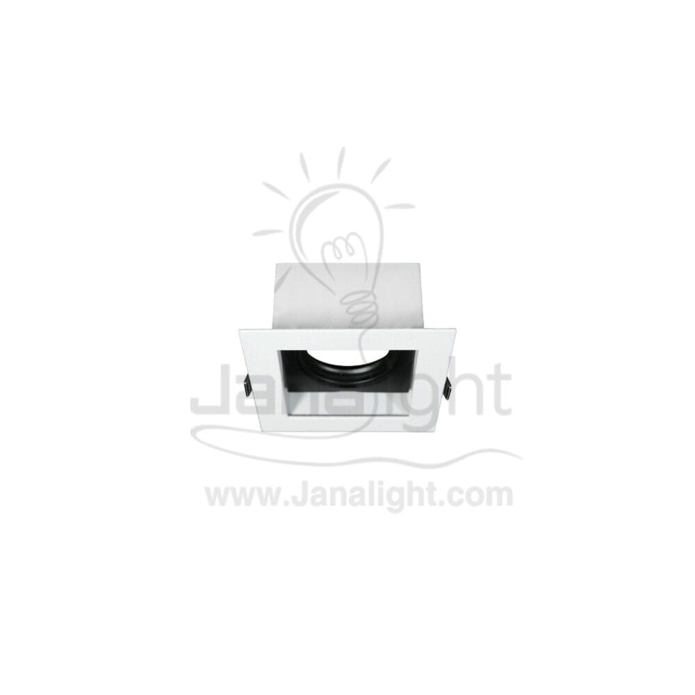 سبوت دايكست مربع 1عين ابيض قلب اسود TEC-6150 slotter square frame black & white downlight
