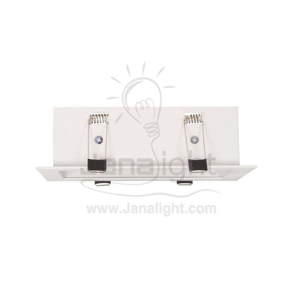سبوت دايكست مربع 2عين ابيض قلب اسود TEC-6151 slotter twin frame black & white led downlight
