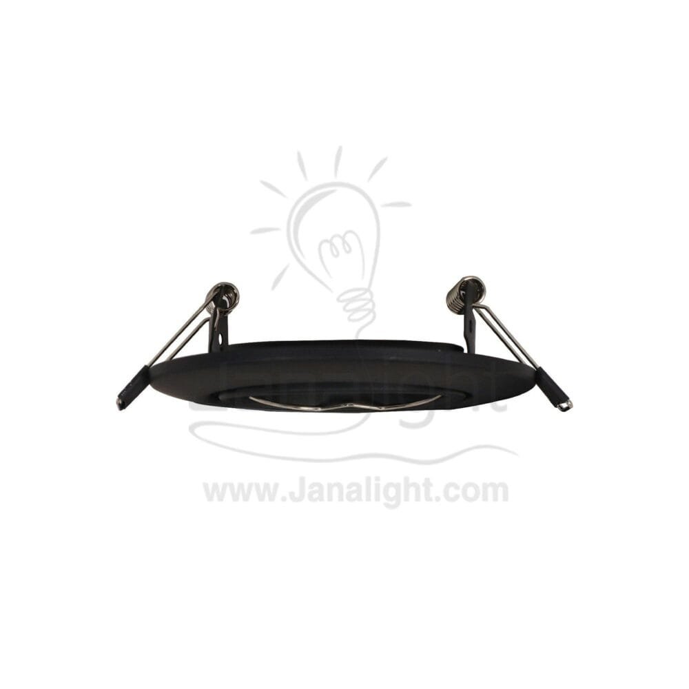 سبوت خفيف متحرك اسود مط BK pivoting round recessed black frame spotlight 9 cm