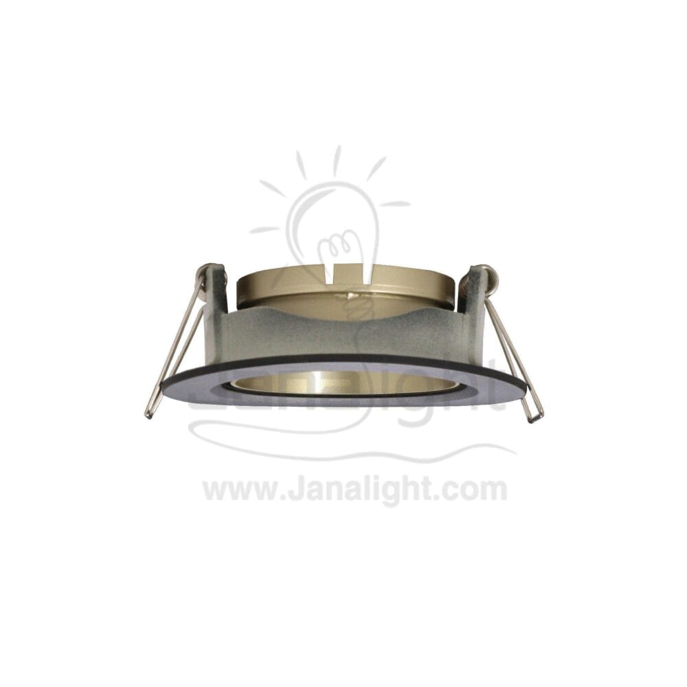 سبوت مدور متحرك فارغ ناعم كونو اسود - شامبين بريق BQ-02-18 pivoting round recessed black & champagne frame spotlight 9 cm