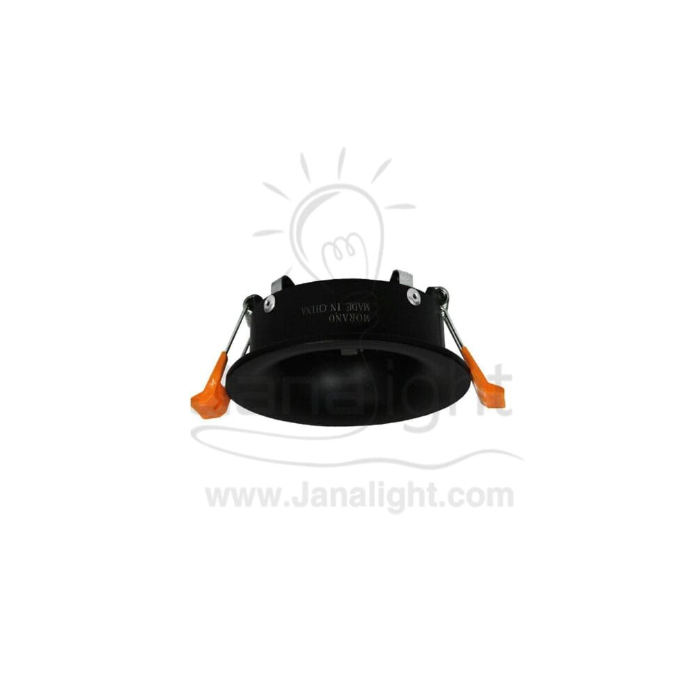 سبوت لايت فارغ 7.5 سم لوكس مجوف مدور اسود Round Hollowed Black 7,5 Lux SpotLight Frame