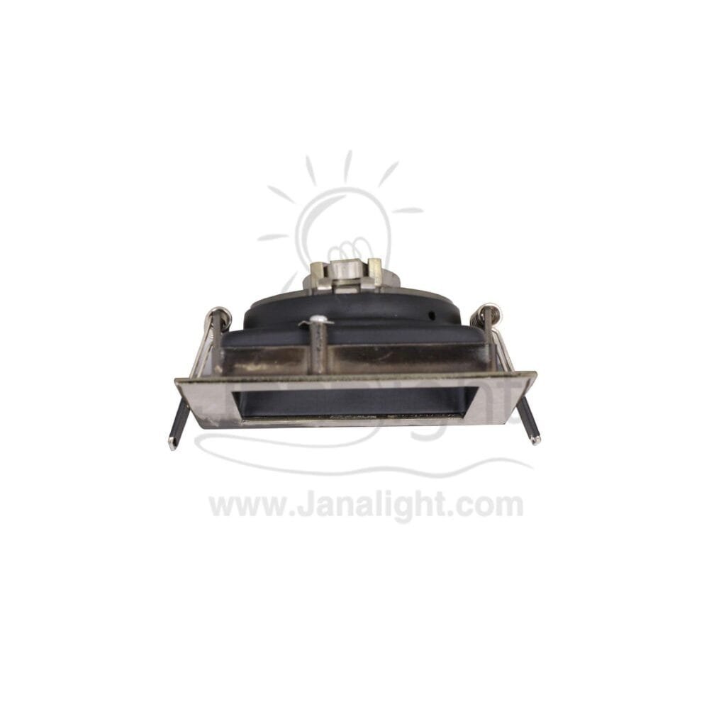 جسم سبوت لايت 1 عين ميتال مربع غاطس اكسدية اسود Single Square Metallic Bronze/Black SpotLight Frame
