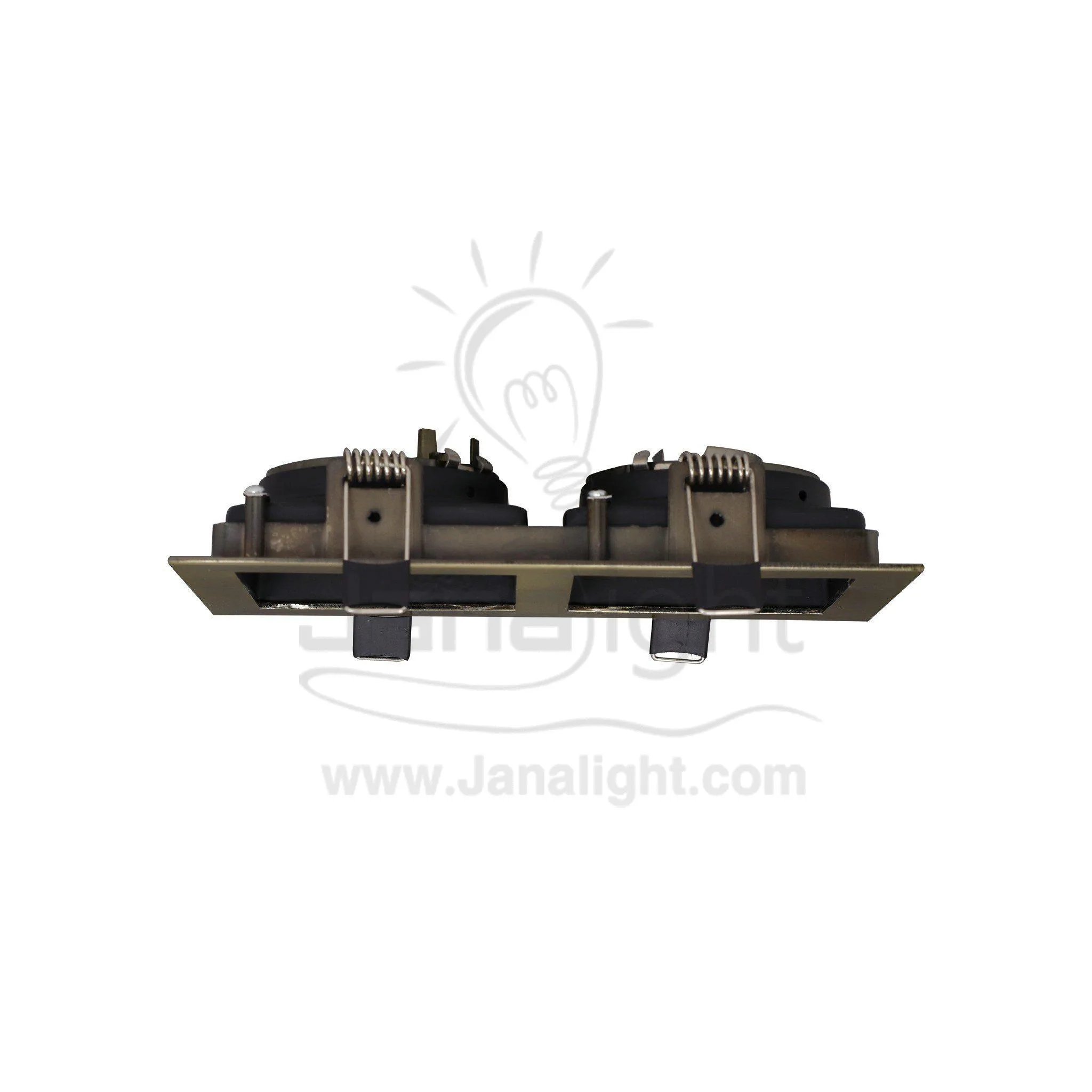 جسم سبوت لايت 2 عين ميتال مربع غاطس اكسدية اسود Double Square Metallic Bronze/Black SpotLight Frame