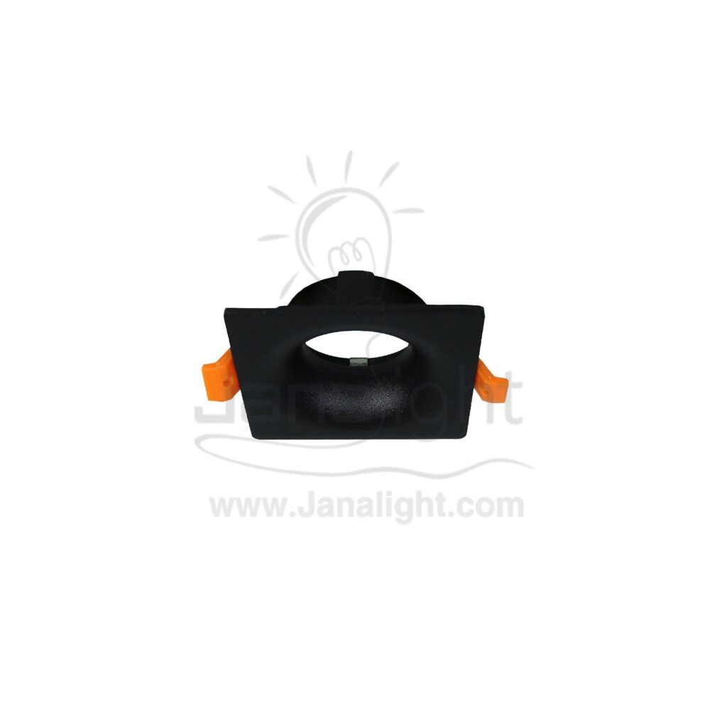 سبوت لايت فارغ 7.5 سم مجوف مربع اسود جنى لايت Square Hollowed Black 7,5 JANALIGHT SpotLight Frame