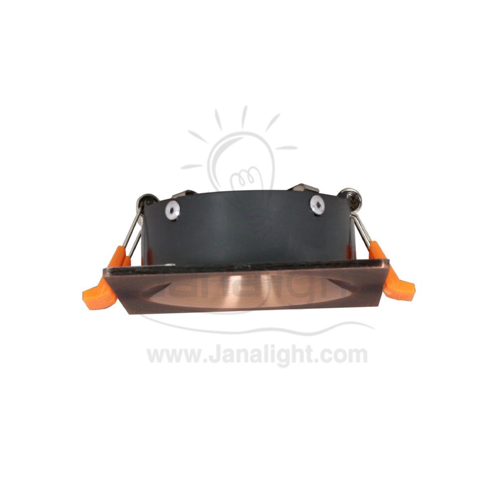 سبوت لايت فارغ 7.5 سم مجوف مربع نحاسي جنى لايت Square Hollowed Copper 7,5 JANALIGHT SpotLight Frame