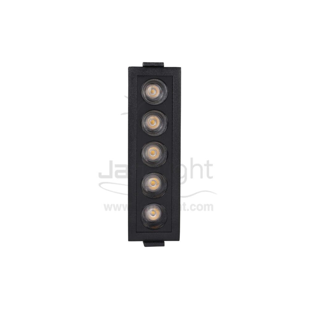 سبوت لينر مستطيل 10وات 5 عدسة وش 15سمx4.5سم اسود وورم جنى لايت GS-5T linear light 10watt 5 Head black warm