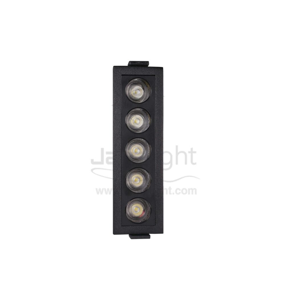 سبوت لينر مستطيل 10وات 5 عدسة وش 15سمx4.5سم اسود ابيض جنى لايت GS-5T linear light 10watt 5 Head black white