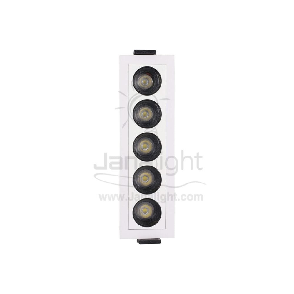 سبوت لينر مستطيل 10وات 5 عدسة وش 15سمx4.5سم ابيض ابيض جنى لايت GS-5T linear light 10watt 5 Head white