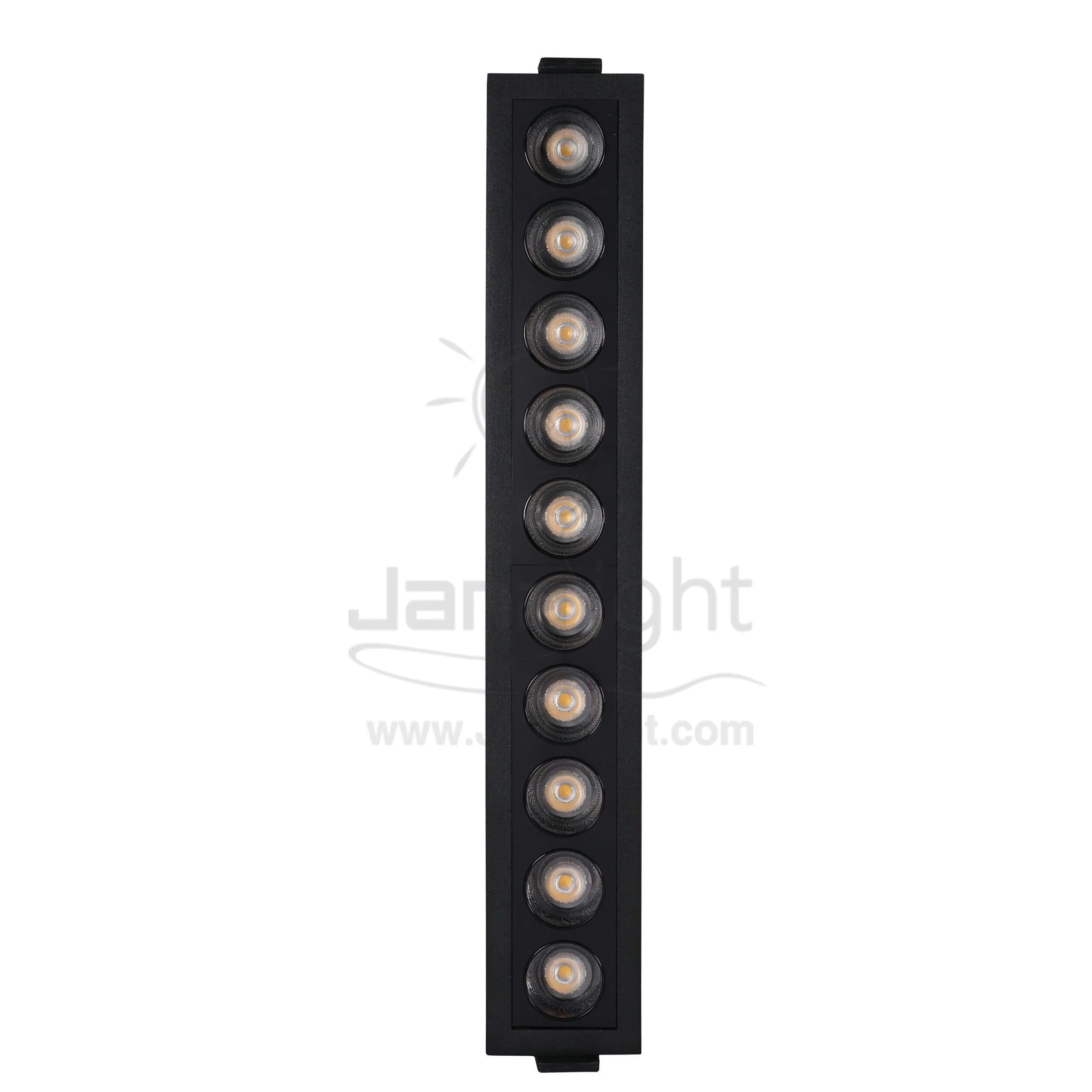 سبوت لينر مستطيل 20وات 10عدسة وش 28سمX4.5سم اسود وورم جنى لايت Gs-10T Linear Light 20Watt 10 Eye Black Warm
