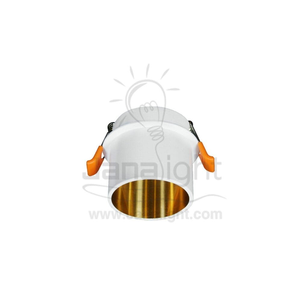 سبوت لايت فارغ ابيض اطار ذهبي كود White/Gold SpotLight Frame 1201