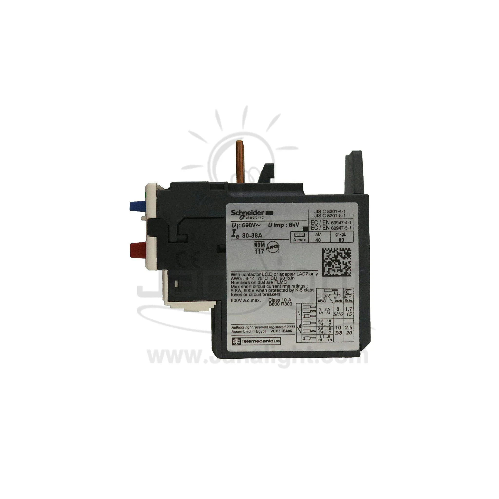اوفر لود شنايدر ٣0- ٣٨ امبير Schneider Overload Relay 30–38A