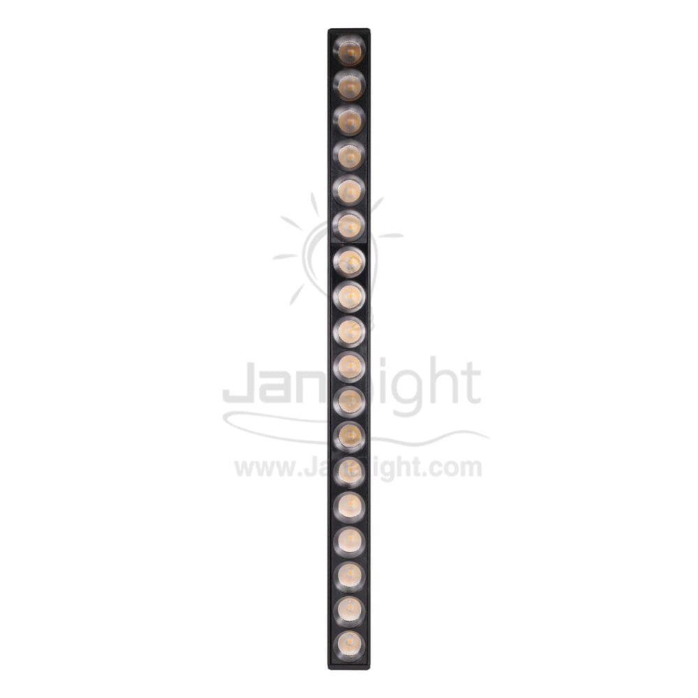 كشاف تراك لايت ماجنتك اسود مستطيل 18 عدسة جنى لايت JN-730 وورم V-DC48 18 وات 33 سم magnetic track spotlight cylindrical 18 watt black warm